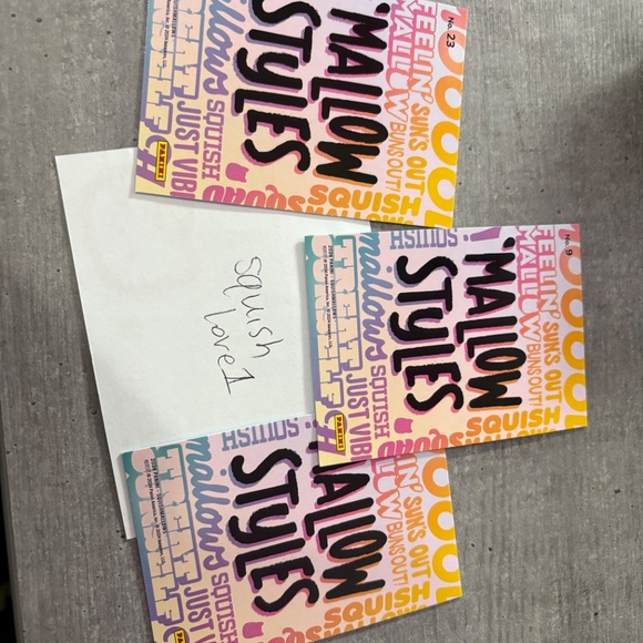 3 x “mallow style” cards squishmallows panini cute trading cards - Picture 2 of 2